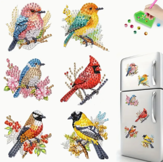 Diamond Painting Kühlschrankmagnete Vögel